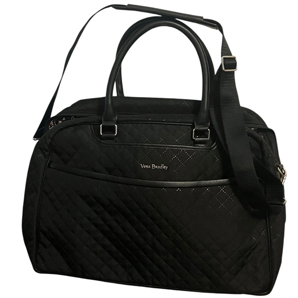 Vera Bradley Handbags - Vera Bradley Black Lay Flat Weekender